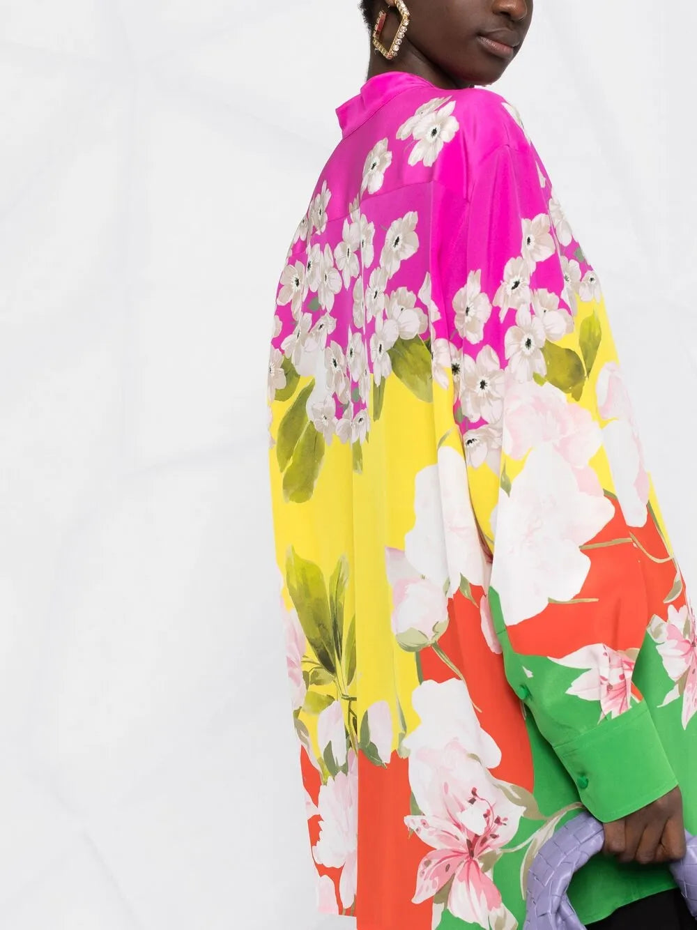 Valentino Garavani Floral Drape Blouse