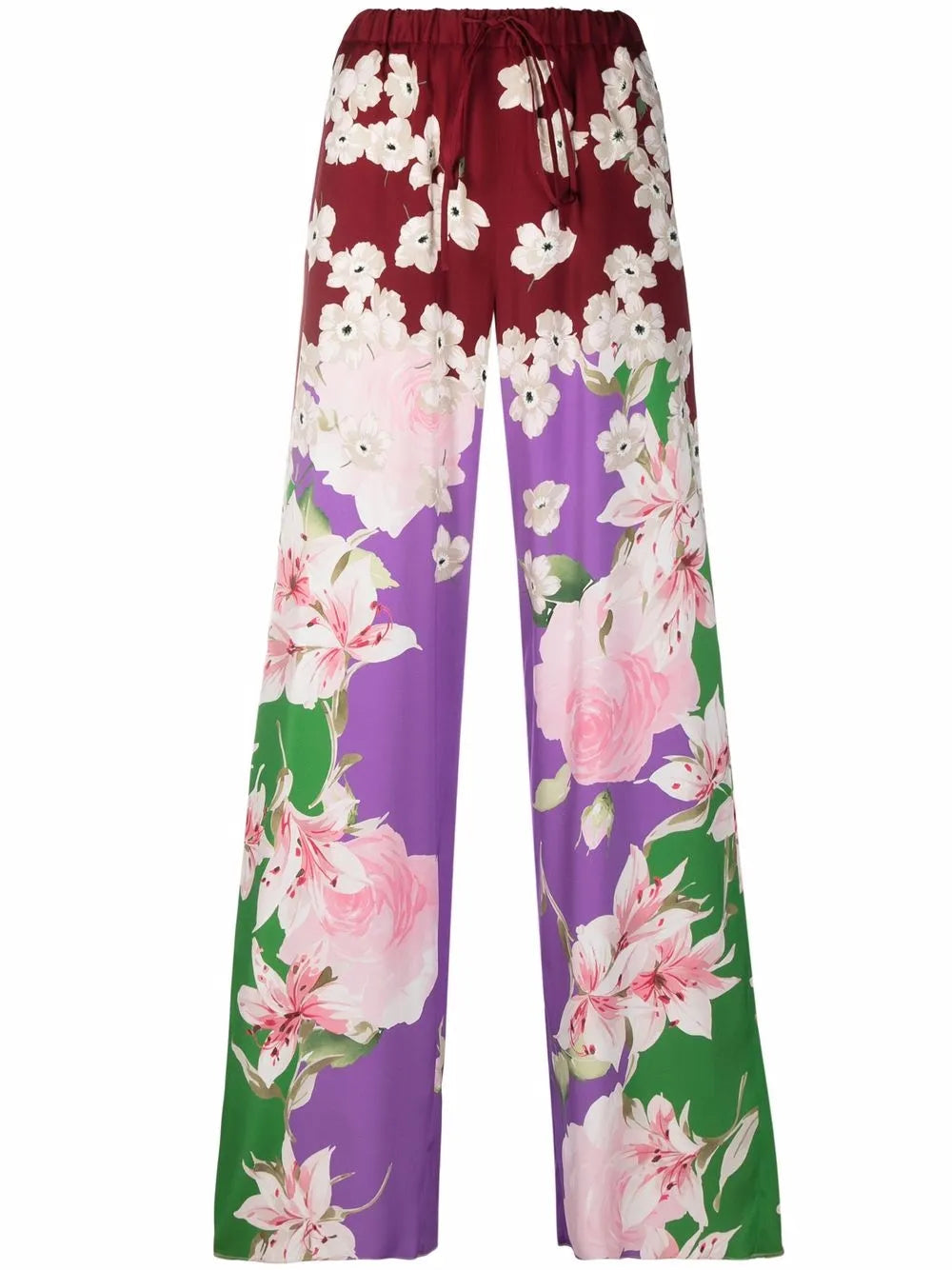 Valentino Garavani Floral-Print Trousers 36 Multicolor