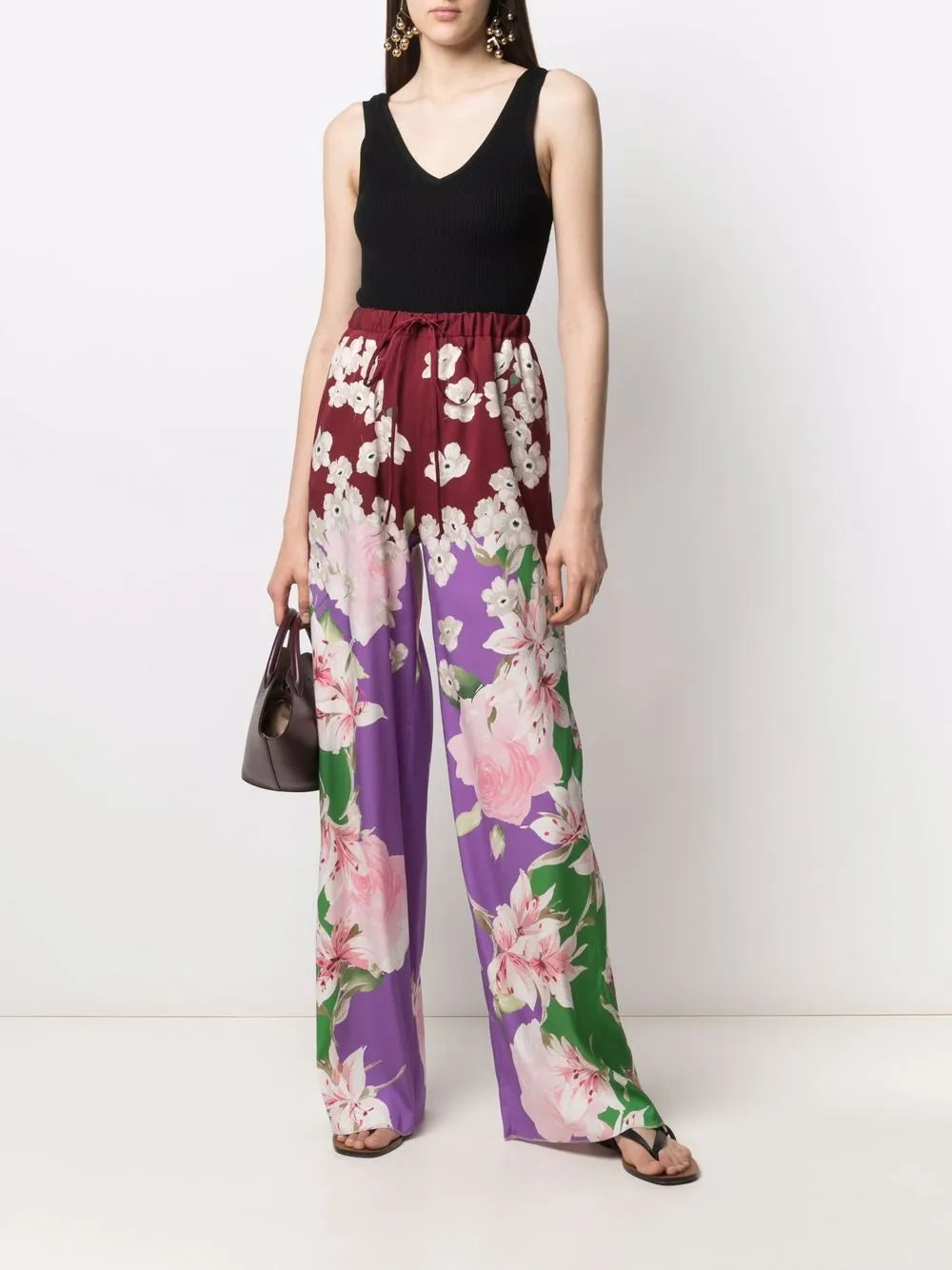 Valentino Garavani Floral-Print Trousers