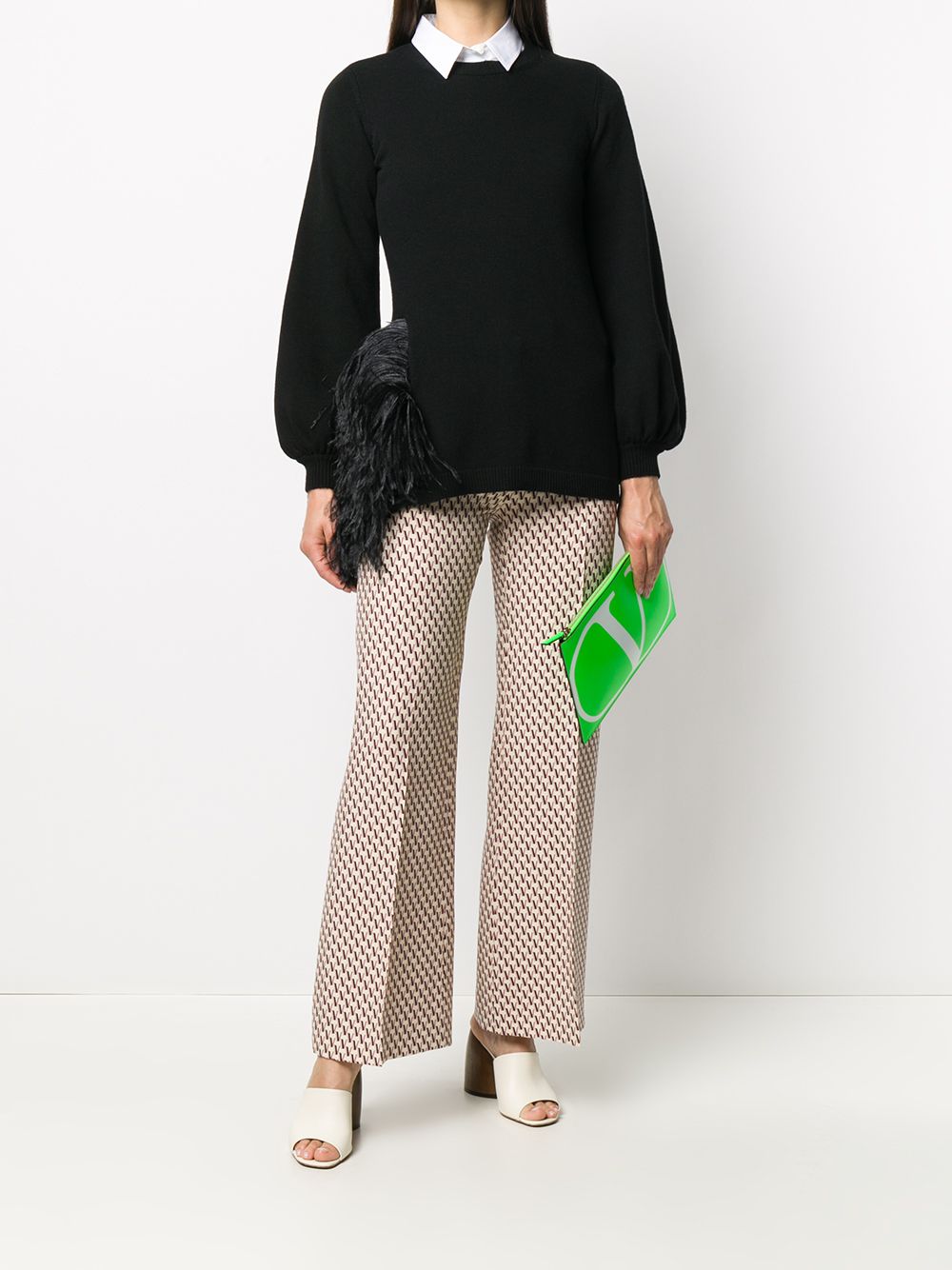 Valentino Garavani Feather Trim Jumper