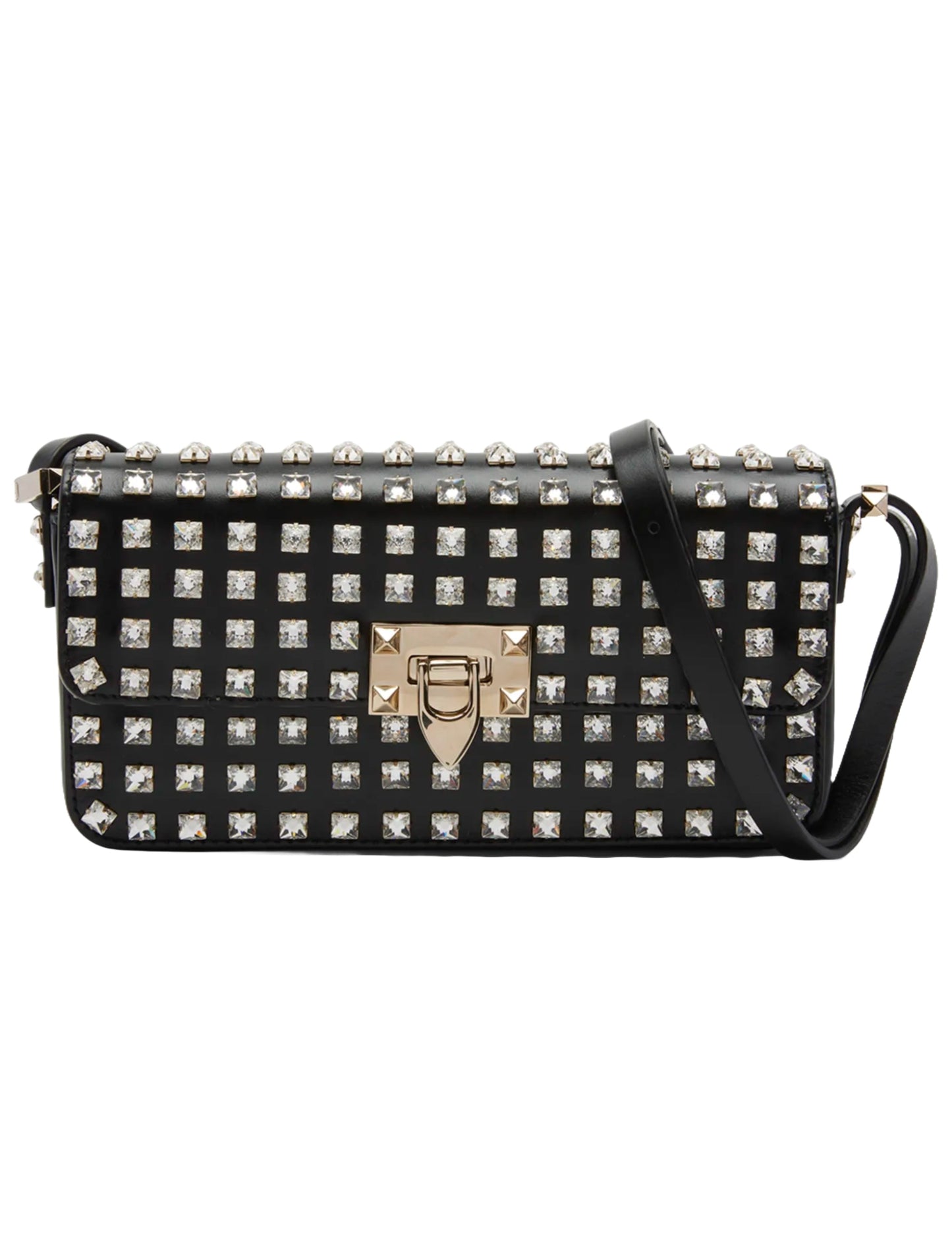 Valentino Garavani Studded Leather Shoulder Bag ONE SIZE Black