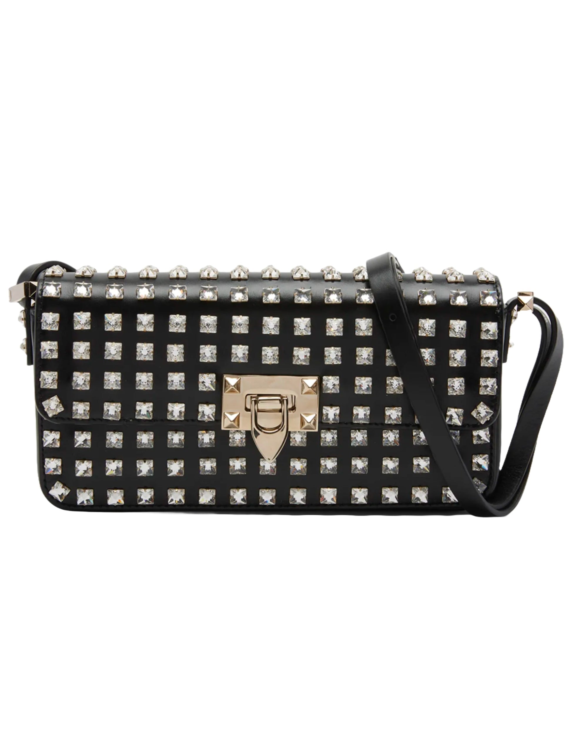 Valentino Garavani Studded Leather Shoulder Bag ONE SIZE Black