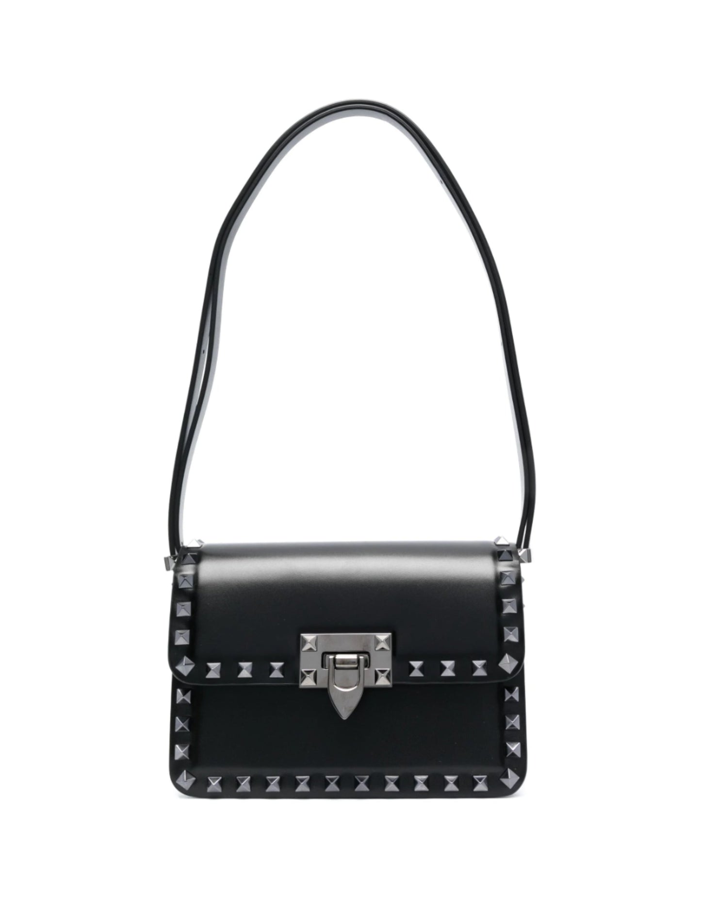 Valentino Garavani Small Rockstud Leather Shoulder Bag ONE SIZE Black