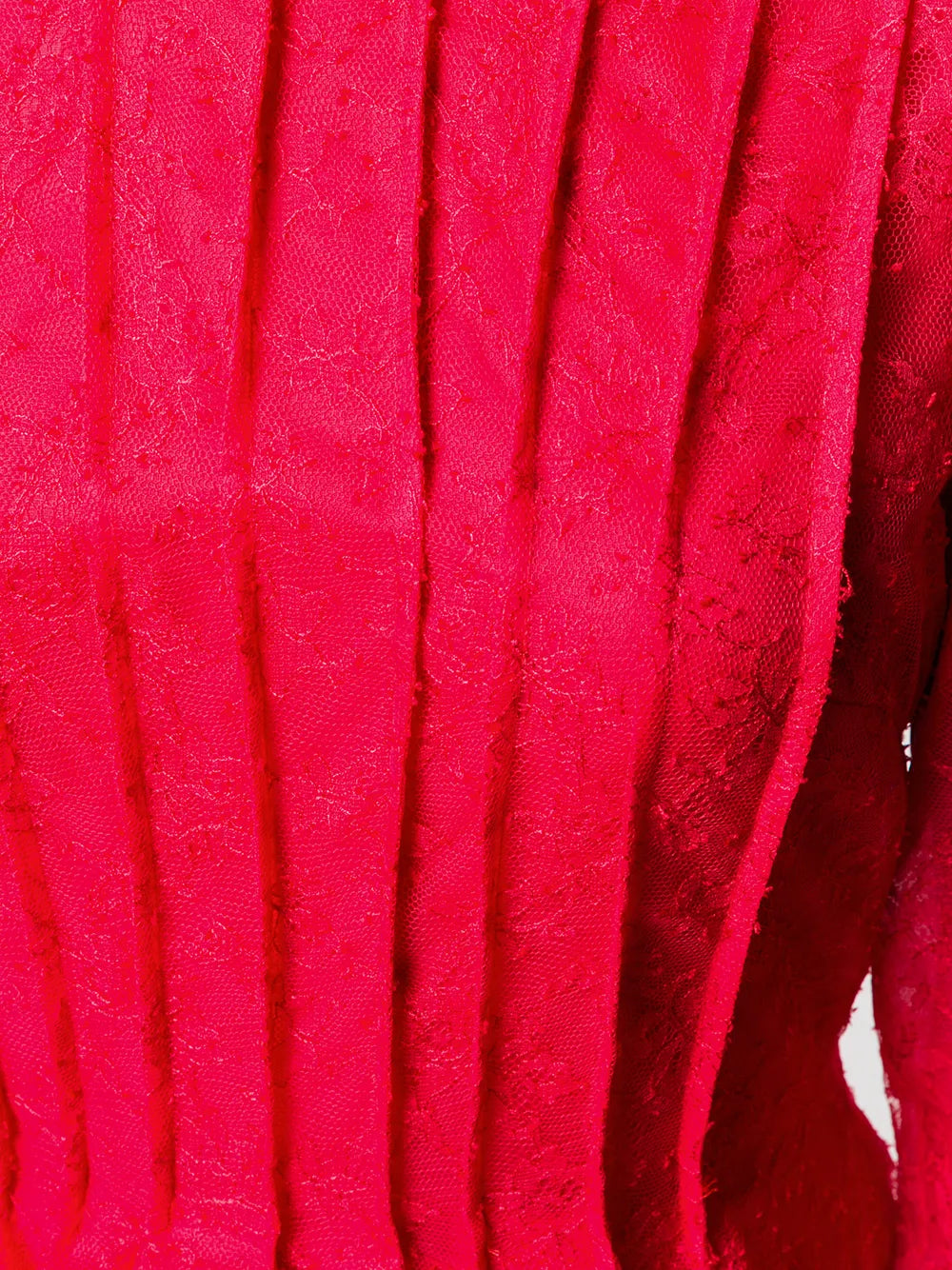 Valentino Garavani Floral Lace Skater Dress 44 Red