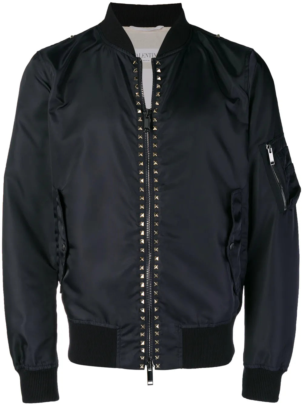Valentino Garavani Rockstud Untitled Bomber Jacket 44" Waist Navy