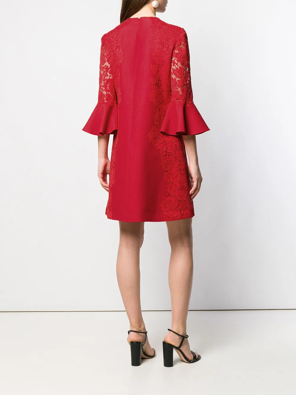 Valentino Garavani Floral Lace Panel Shift Dress