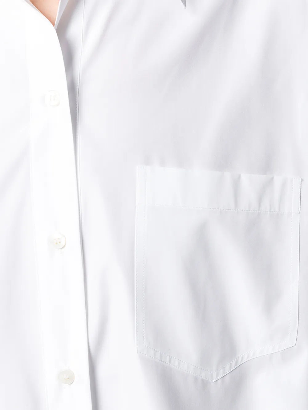 Valentino Garavani Puff Sleeve Poplin Shirt 42 White