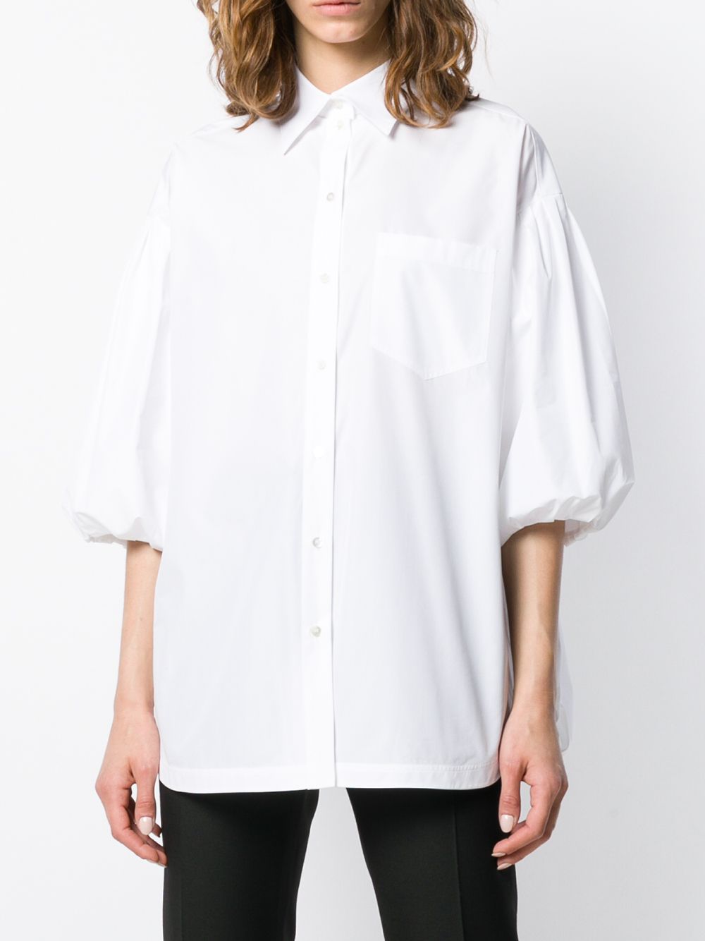 Valentino Garavani Puff Sleeve Poplin Shirt