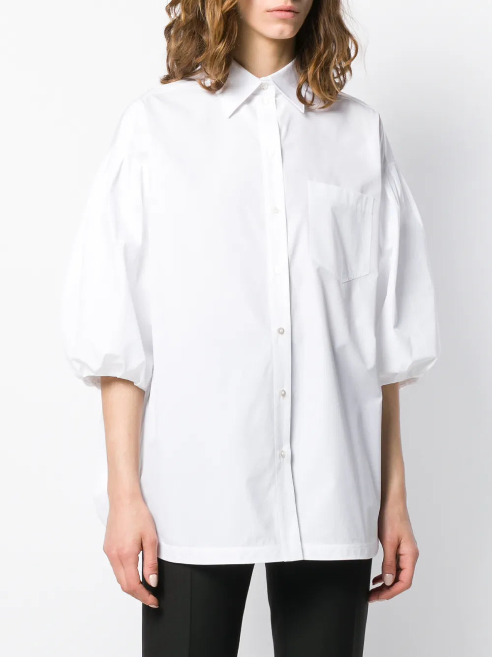 Valentino Garavani Puff Sleeve Poplin Shirt