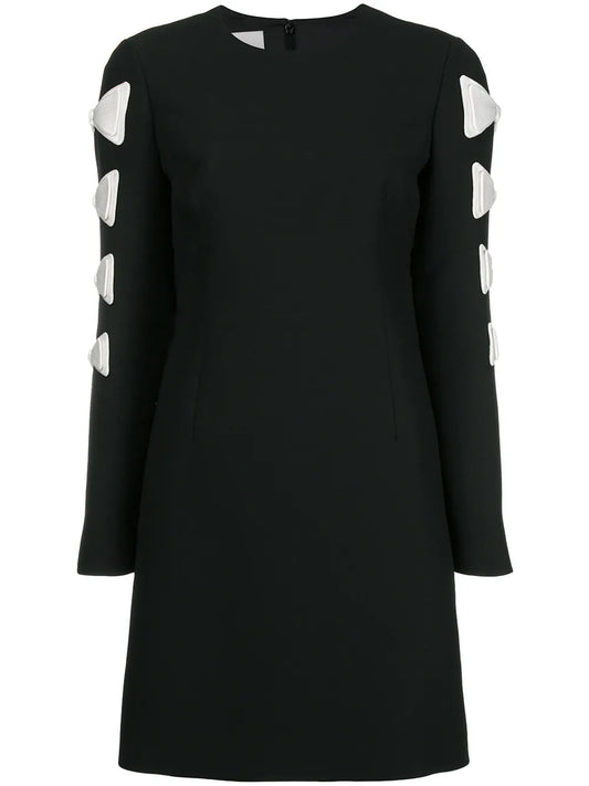 Valentino Garavani Bow Detailed Dress 40 Black,Ivory