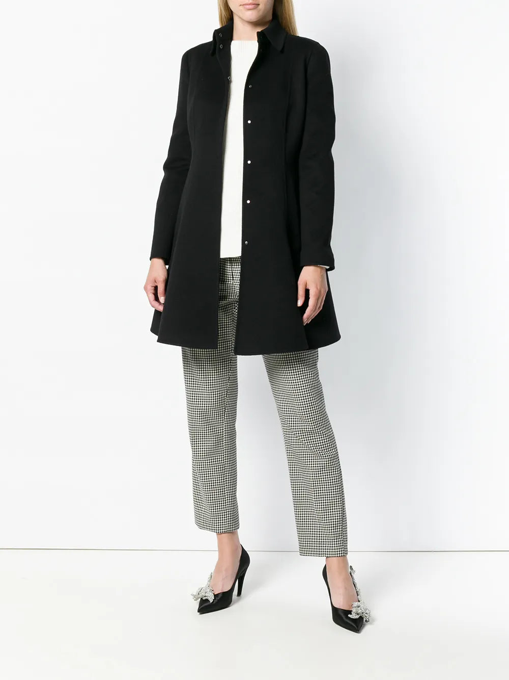 Valentino Garavani Single-Breasted Flared Coat