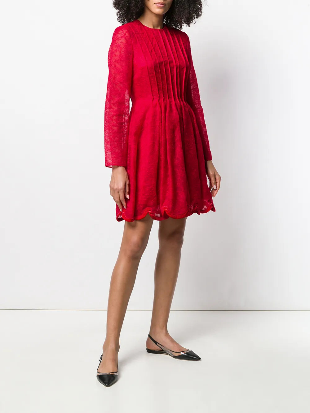 Valentino Garavani Floral Lace Skater Dress