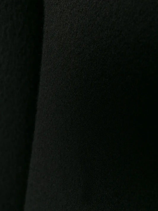 Valentino Garavani Intarsia Cape-Style Coat 38 Black