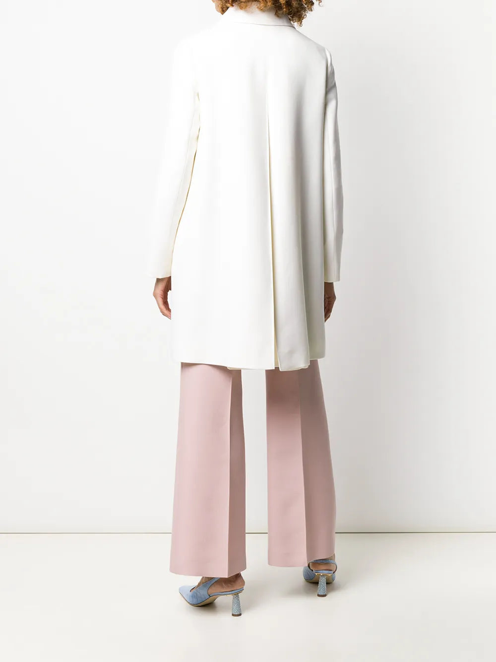 Valentino Garavani Embroidered Collar Double-Breasted Coat