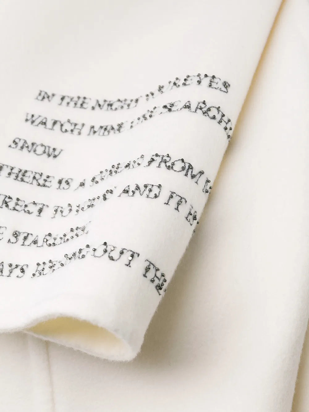 Valentino Garavani Poem Detail Single Breasted Coat 46 Ivory