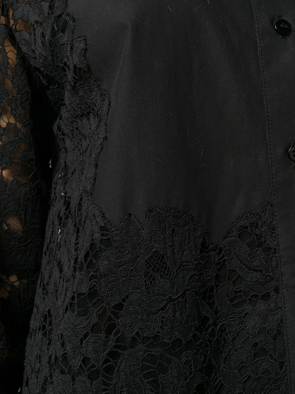 Valentino Garavani Short Button-Up Lace Dress