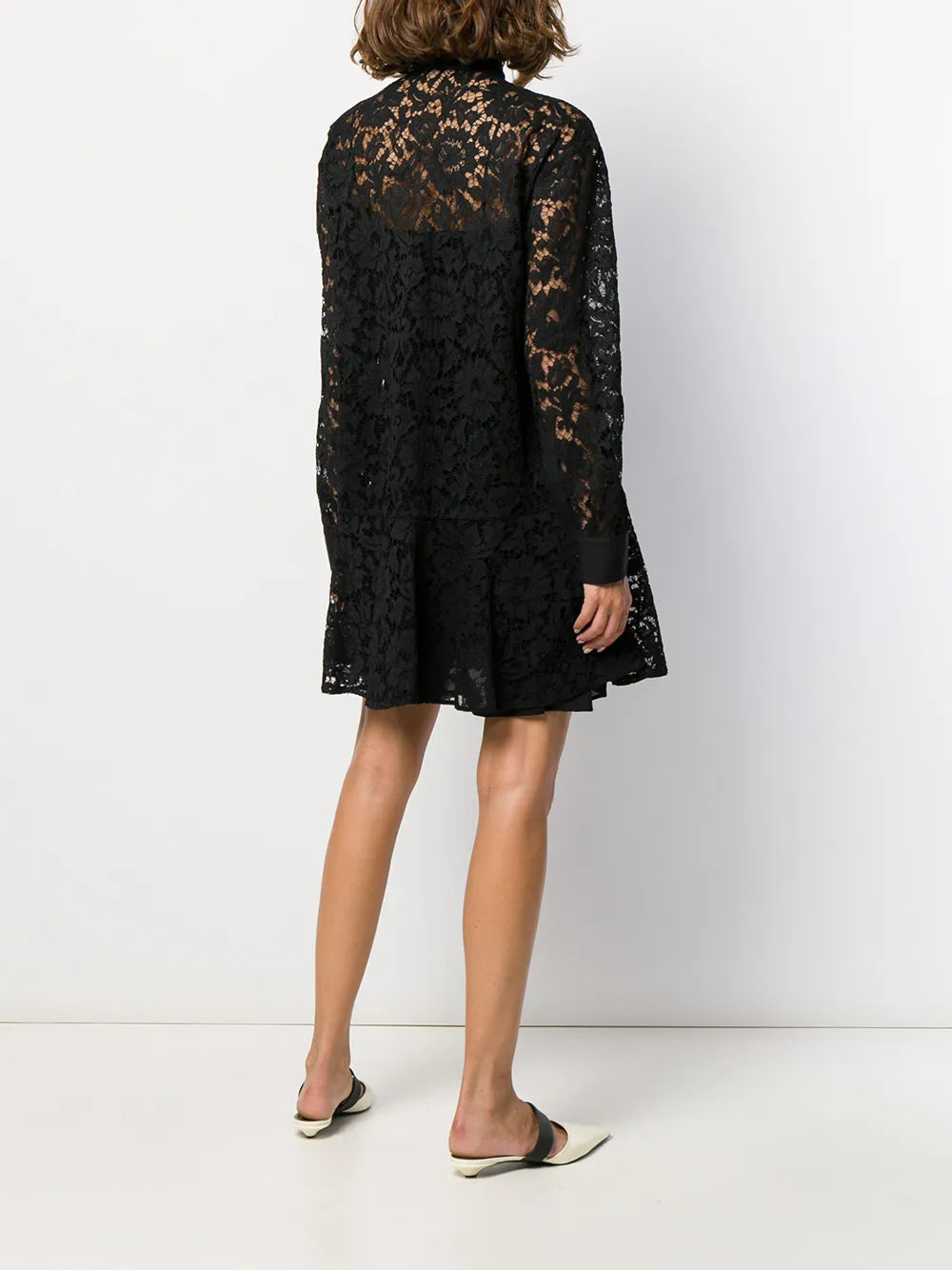 Valentino Garavani Short Button-Up Lace Dress