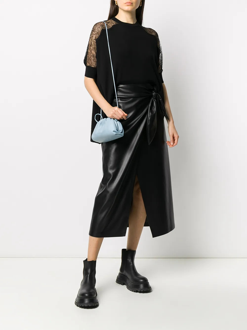 Valentino Garavani Lace Panel Detail Knitted Top