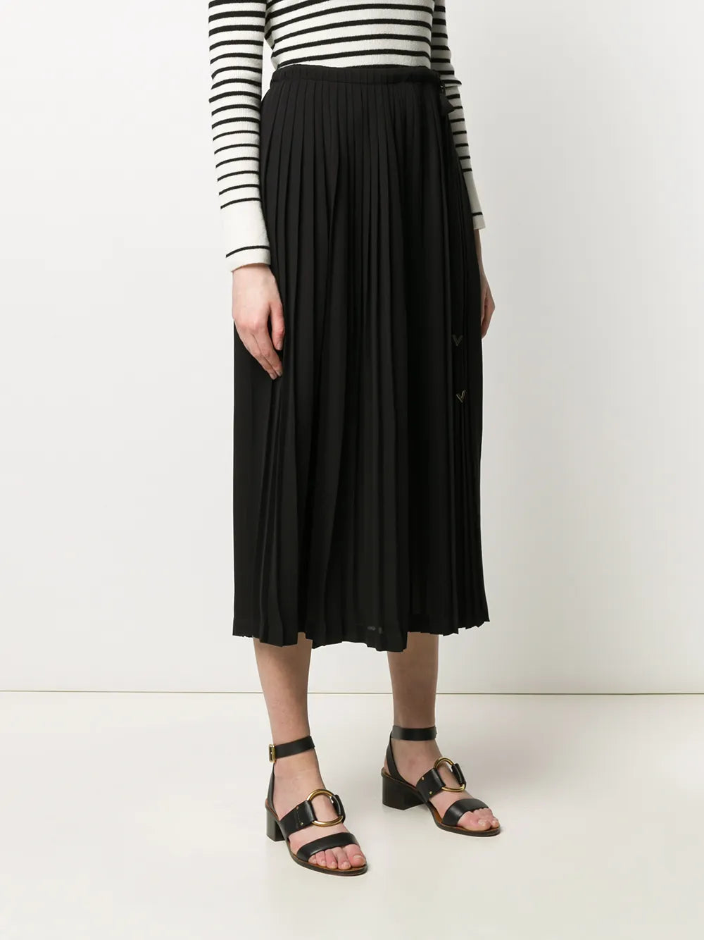 Valentino Garavani Pleated Midi Skirt