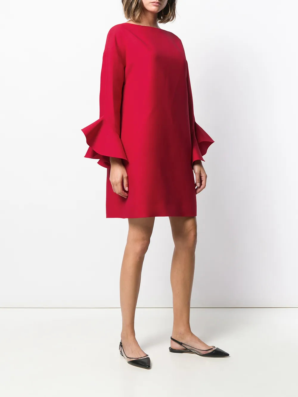 Valentino Garavani Trumpet-Sleeve Shift Dress