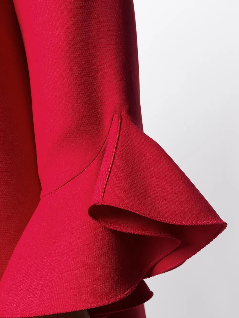 Valentino Garavani Trumpet-Sleeve Shift Dress 44 Red