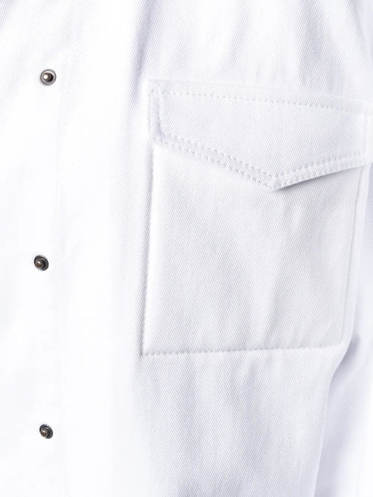 Valentino Garavani Relaxed Denim Overshirt 40 White,White
