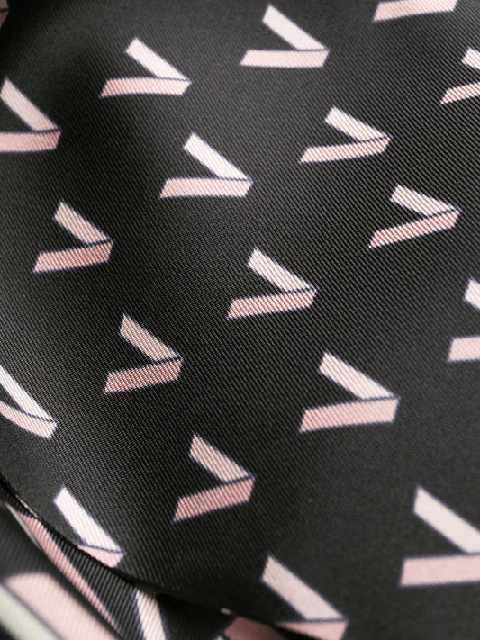 Valentino Garavani Double Vlogo Pussy-Bow Dress 40 Black