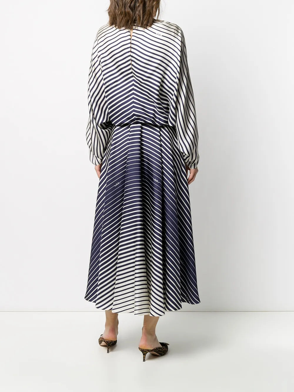Valentino Garavani Stripe Tie-Waist Maxi Dress