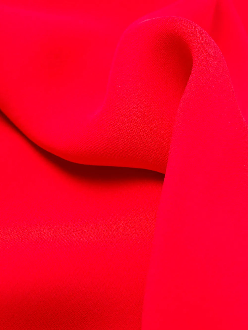 Valentino Garavani Cape-Style V-Neck Silk Midi-Dress 40 Red