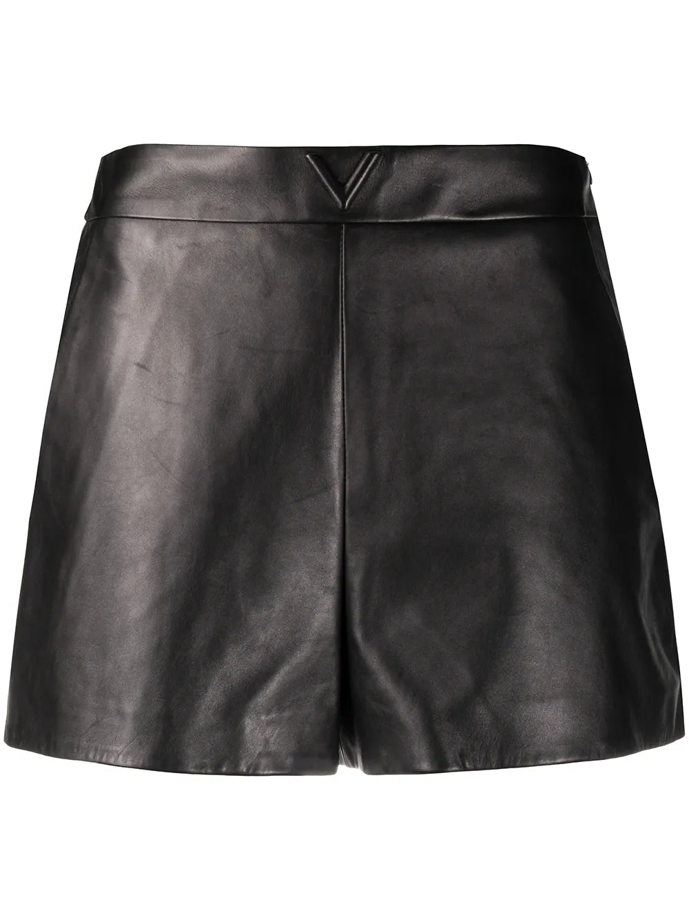 Valentino Garavani High-Waist Leather Shorts