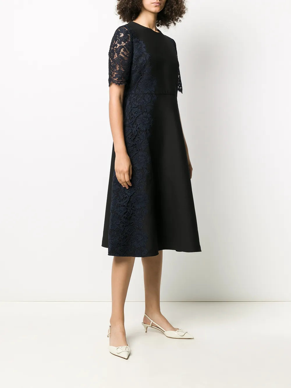 Valentino Garavani Lace Sleeve Dress