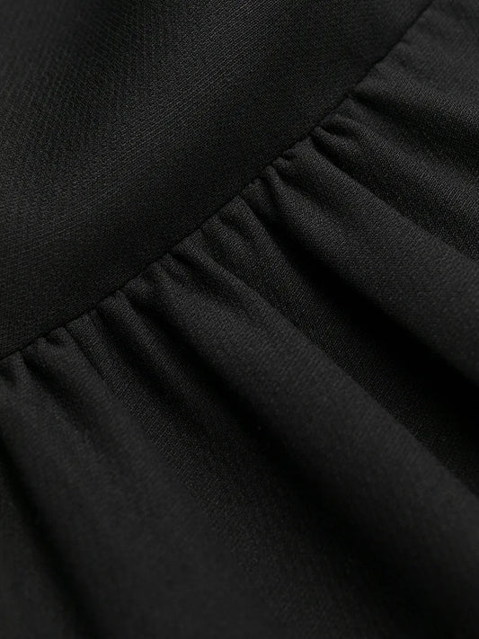 Valentino Garavani Bow-Embellished Full Skirt Dress 38 Black