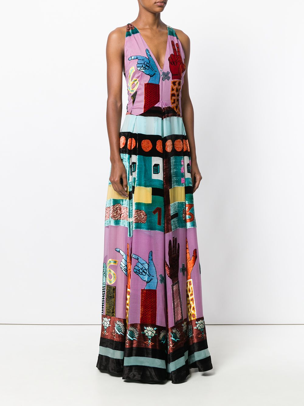 Valentino SWEATER Woman BLACK/AVORY/CARROT