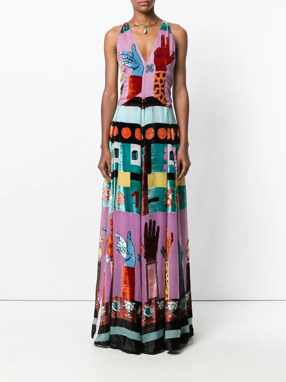 Valentino SWEATER Woman BLACK/AVORY/CARROT