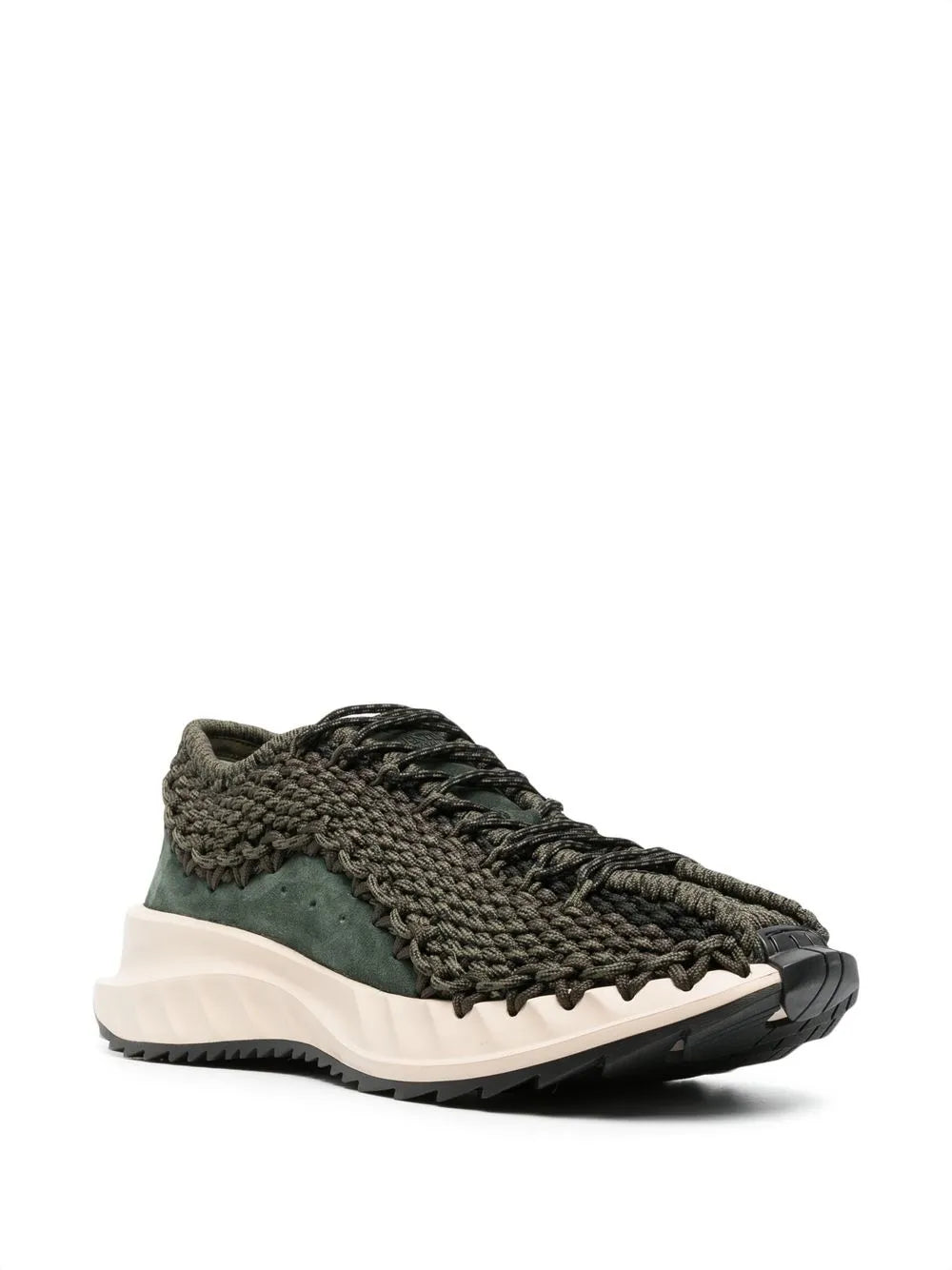 Valentino Garavani Crochet-Design Lace-Up Sneakers