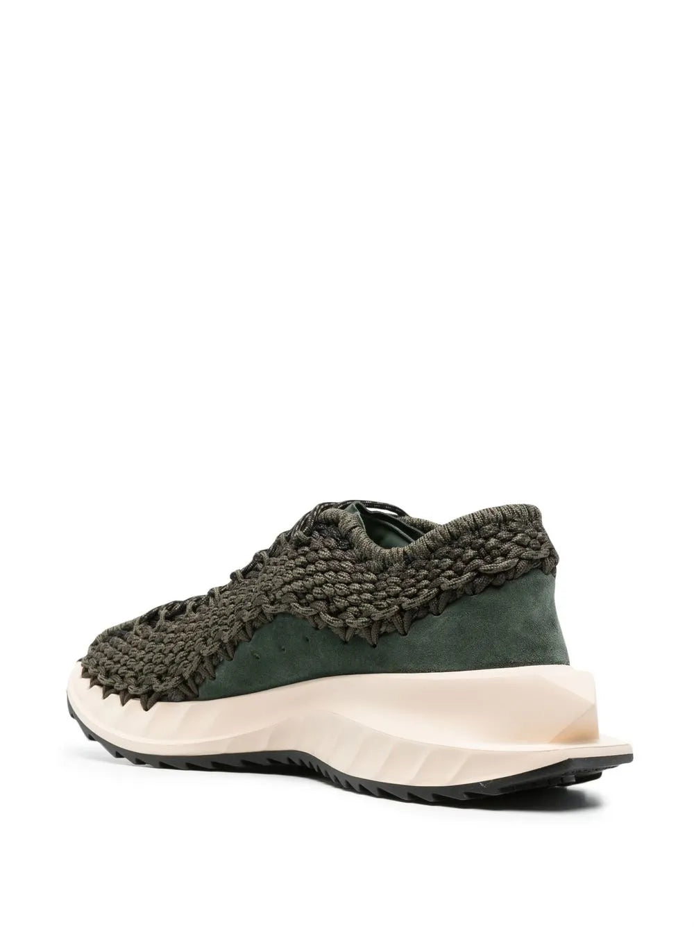 Valentino Garavani Crochet-Design Lace-Up Sneakers