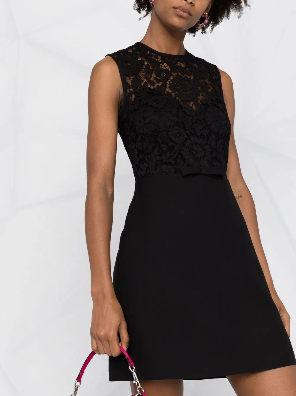 Valentino Garavani Floral-Lace A-Line Mini Dress