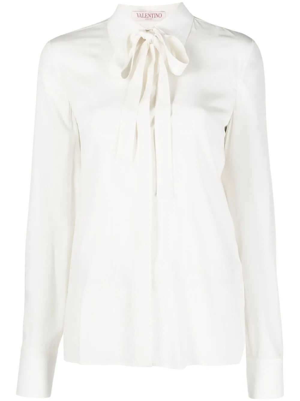 Valentino Garavani Pussy-Bow Blouse 40 Ivory