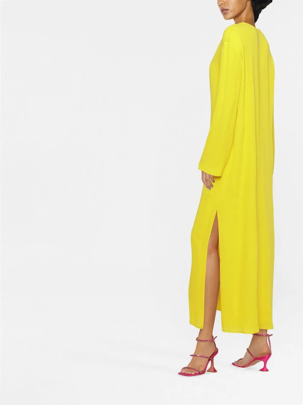 Valentino Garavani Slit-Detail Dress 42 Yellow