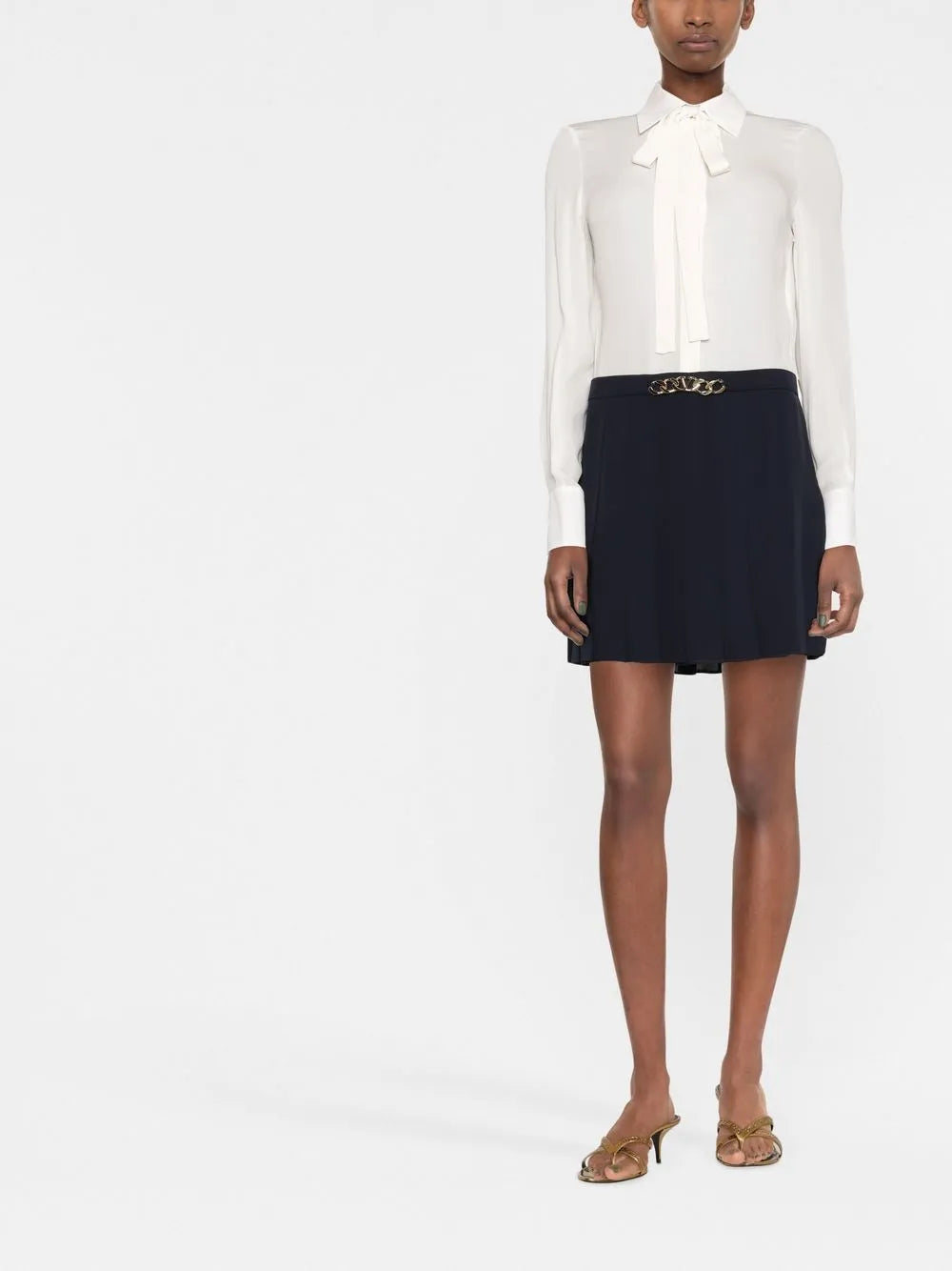 Valentino Garavani Pussy-Bow Collar Shirt Dress