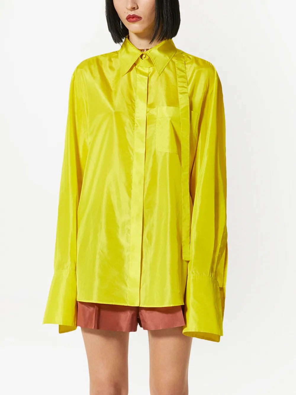 Valentino Long-Sleeve Silk Shirt
