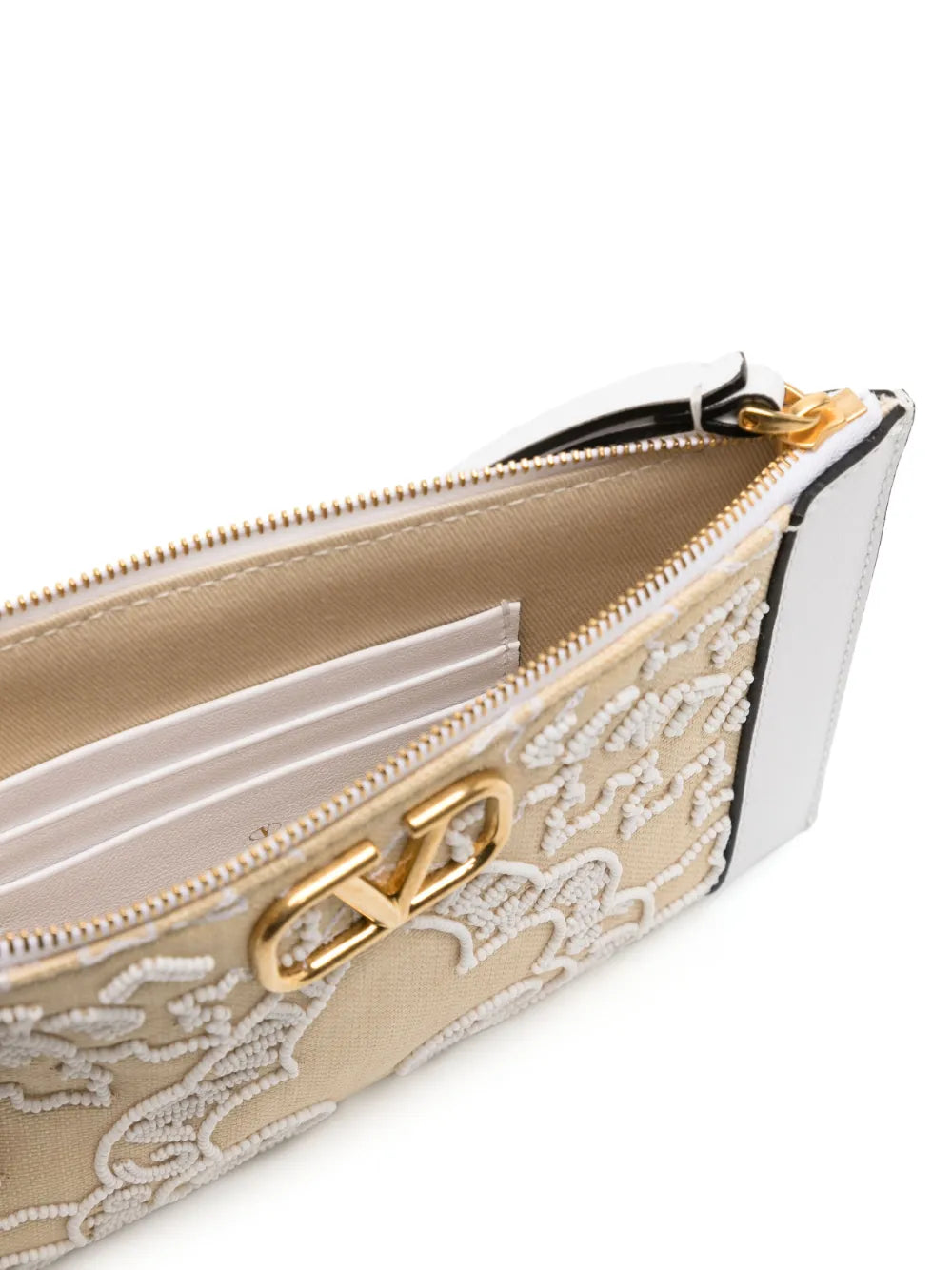 Valentino Garavani Valentino Vlogo Signature Medium Leather-Trim Pouch