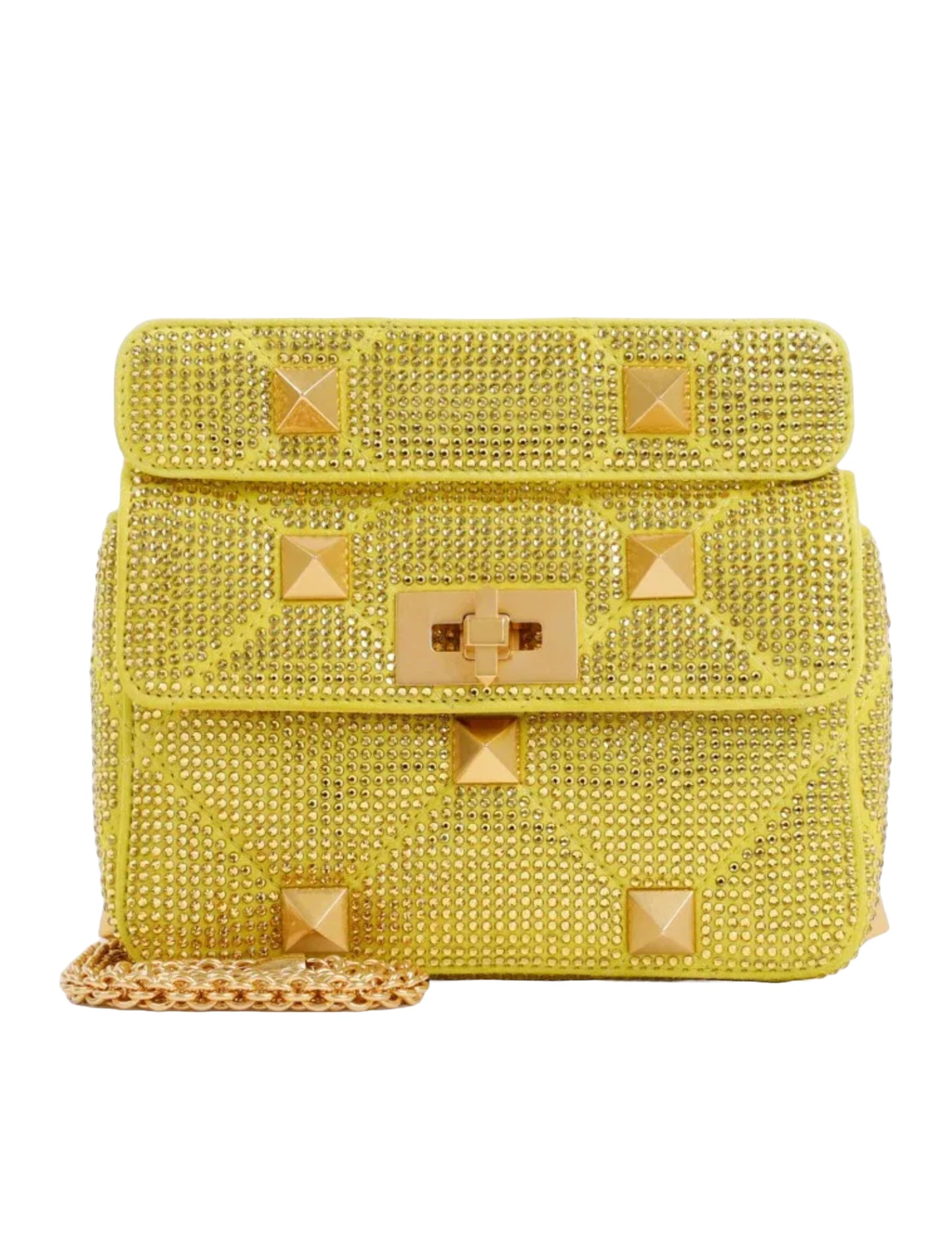 Valentino Garavani Roman Stud Small Shoulder Bag ONE SIZE Yellow