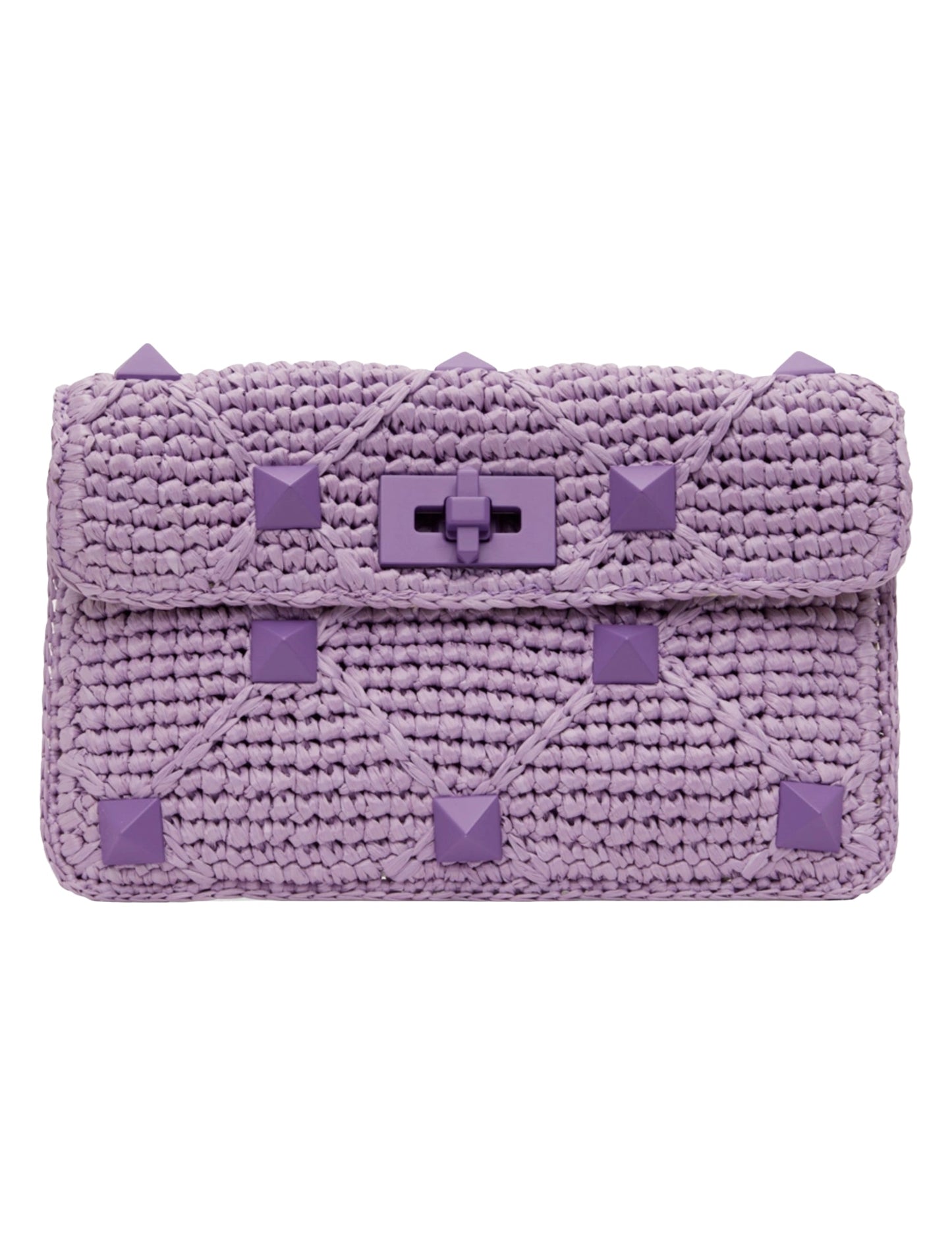 Valentino Garavani Roman Stud Small Pouch ONE SIZE Purple