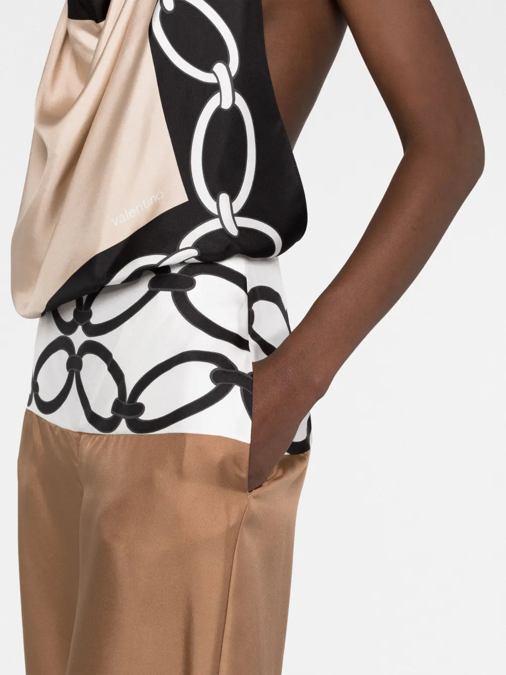 Valentino Garavani Chain 1967 Foulard Silk Jumpsuit