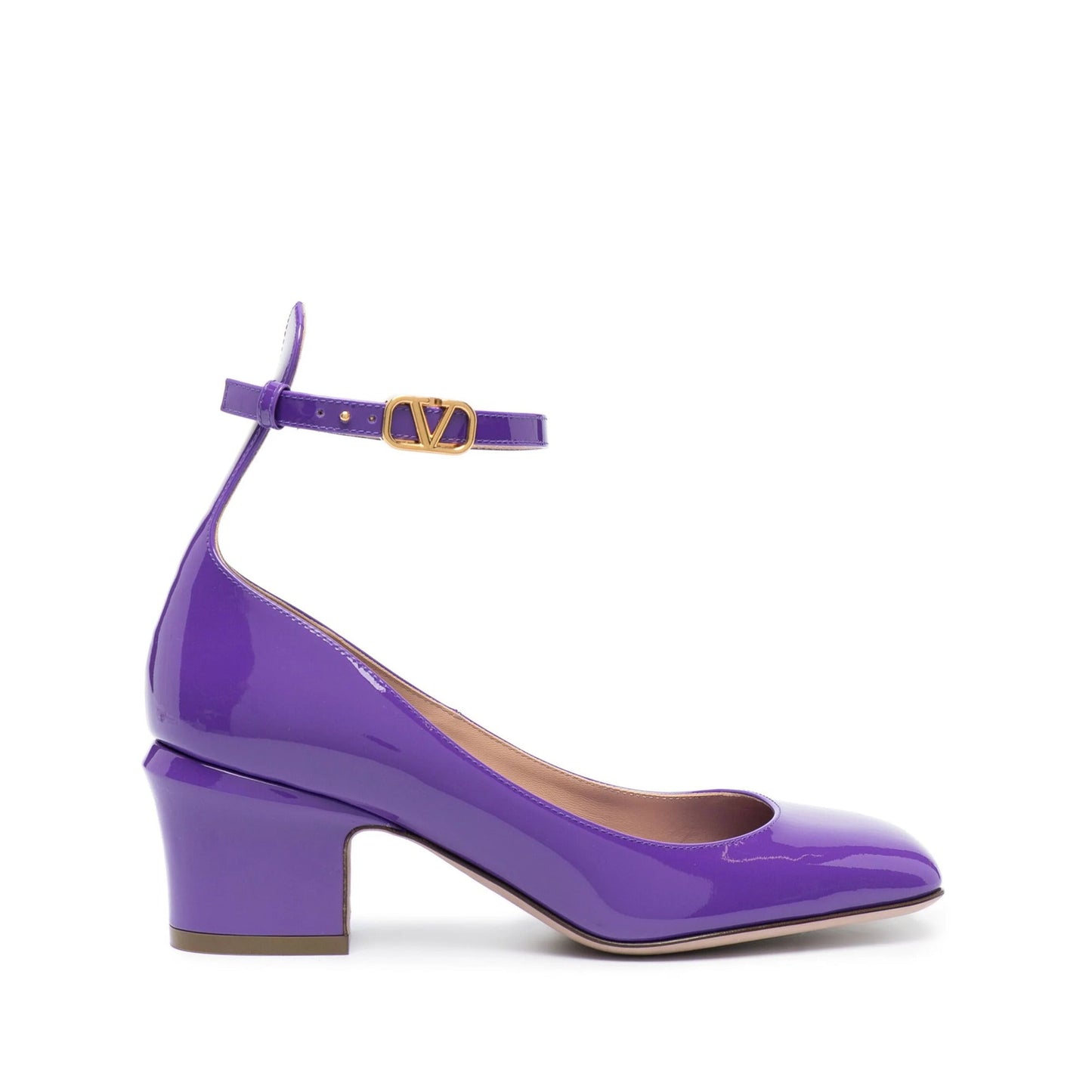 Valentino Garavani Tan-Go Patent Leather Pumps in Purple 40 Purple