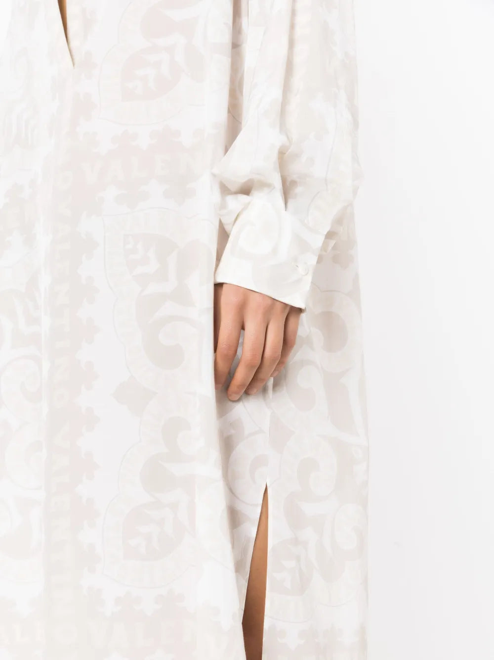 Valentino Garavani Geometric-Print Silk-Cotton Dress