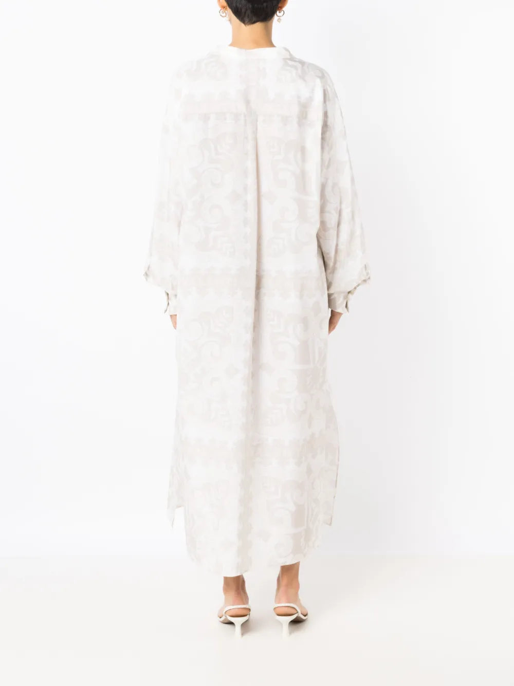 Valentino Garavani Geometric-Print Silk-Cotton Dress