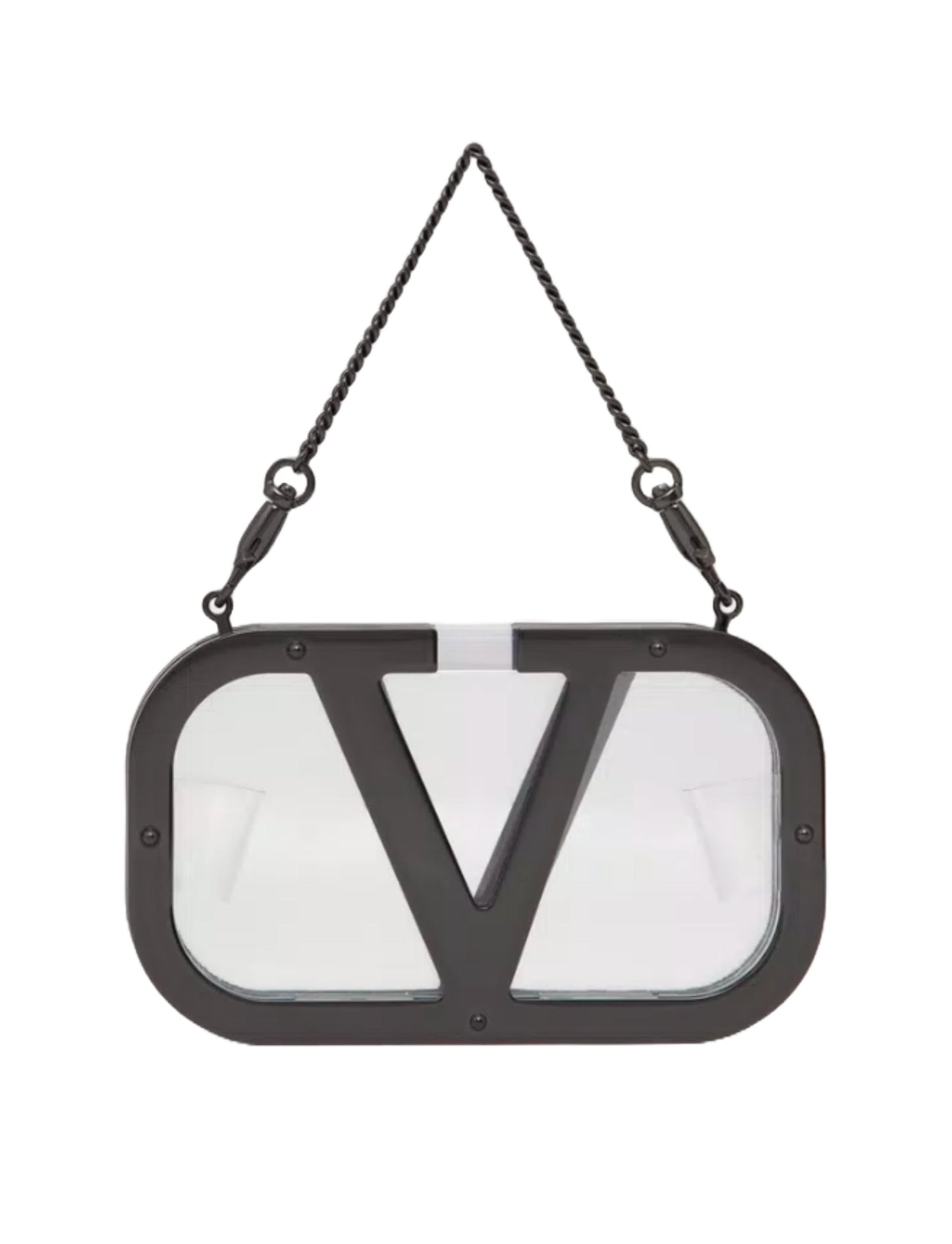 Valentino Garavani V'Logo Signature Minaudiere Clutch ONE SIZE Black