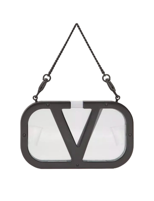Valentino Garavani V'Logo Signature Minaudiere Clutch ONE SIZE Black